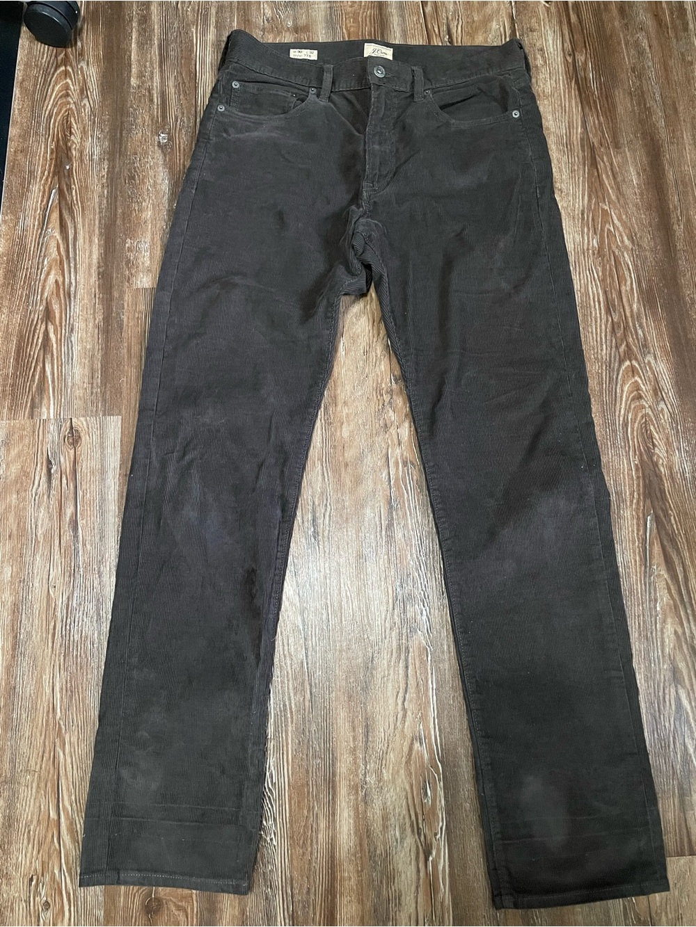 J.Crew 770 Corduroy Pants Mens 30x32 Charcoal Gray Slim Straight Cotton Stretch